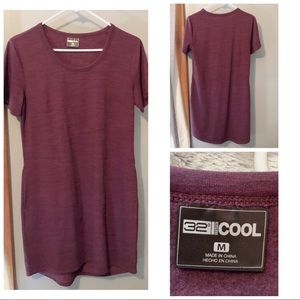 Burgundy T-shirt Dress